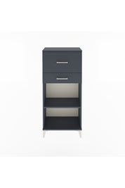 Arges Dolap Tek Raflı 2 Çekmeceli 60x30x134 Antrasit-Antrasit