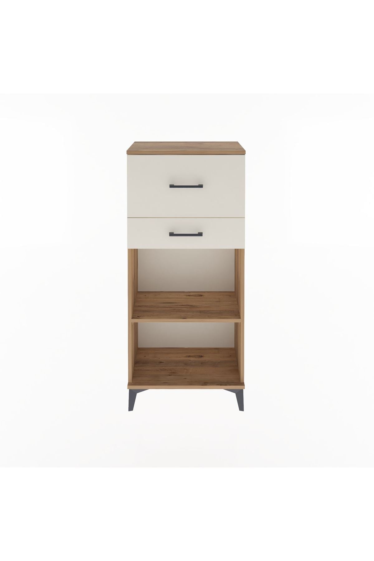 Arges Dolap Tek Raflı 2 Çekmeceli 60x30x134 Çam-Aytaşı