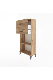 Arges Dolap Tek Raflı 2 Çekmeceli 60x30x134 Çam-Çam