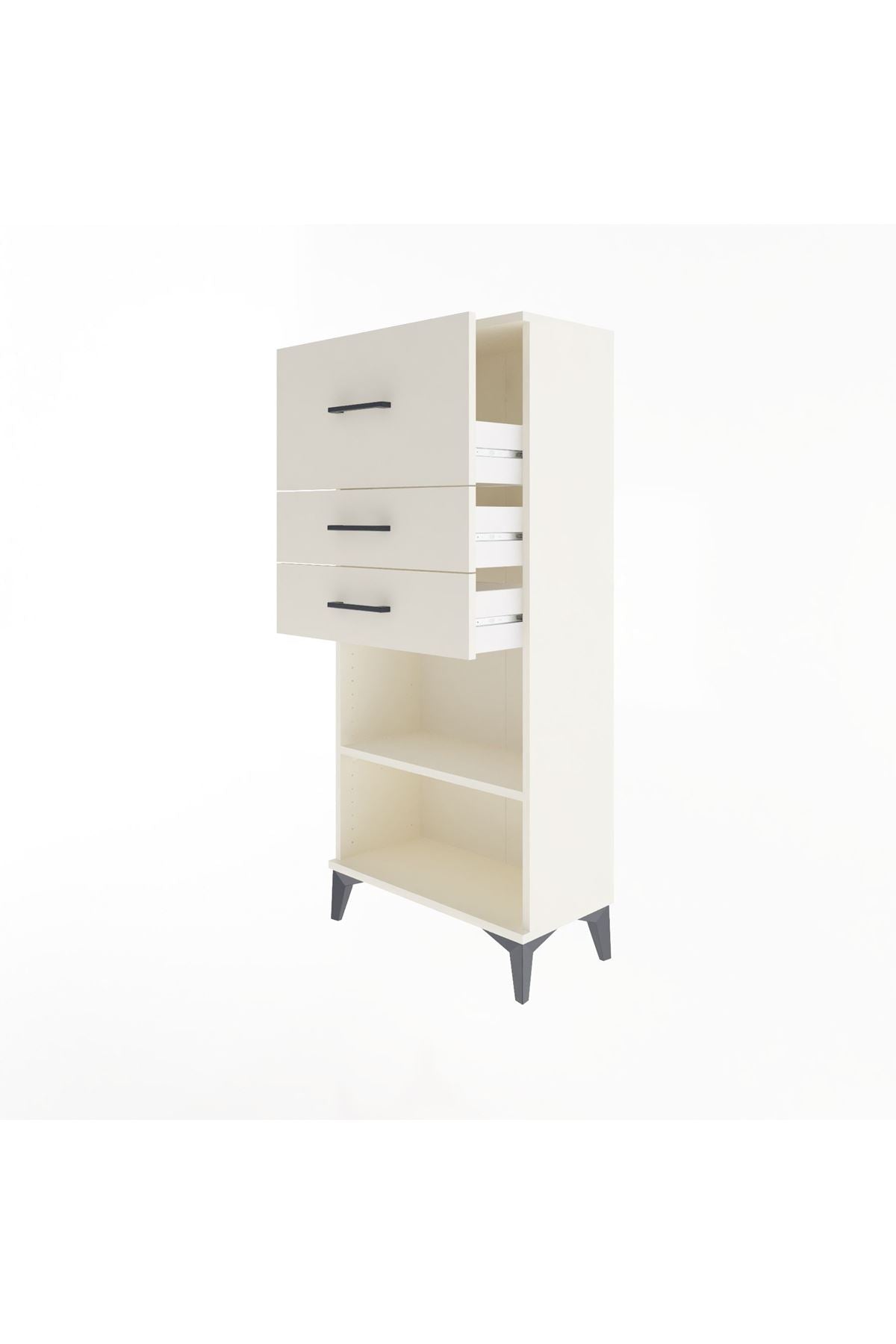 Arges Dolap Tek Raflı 3 Çekmeceli 60x30x134 Aytaşı-Aytaşı