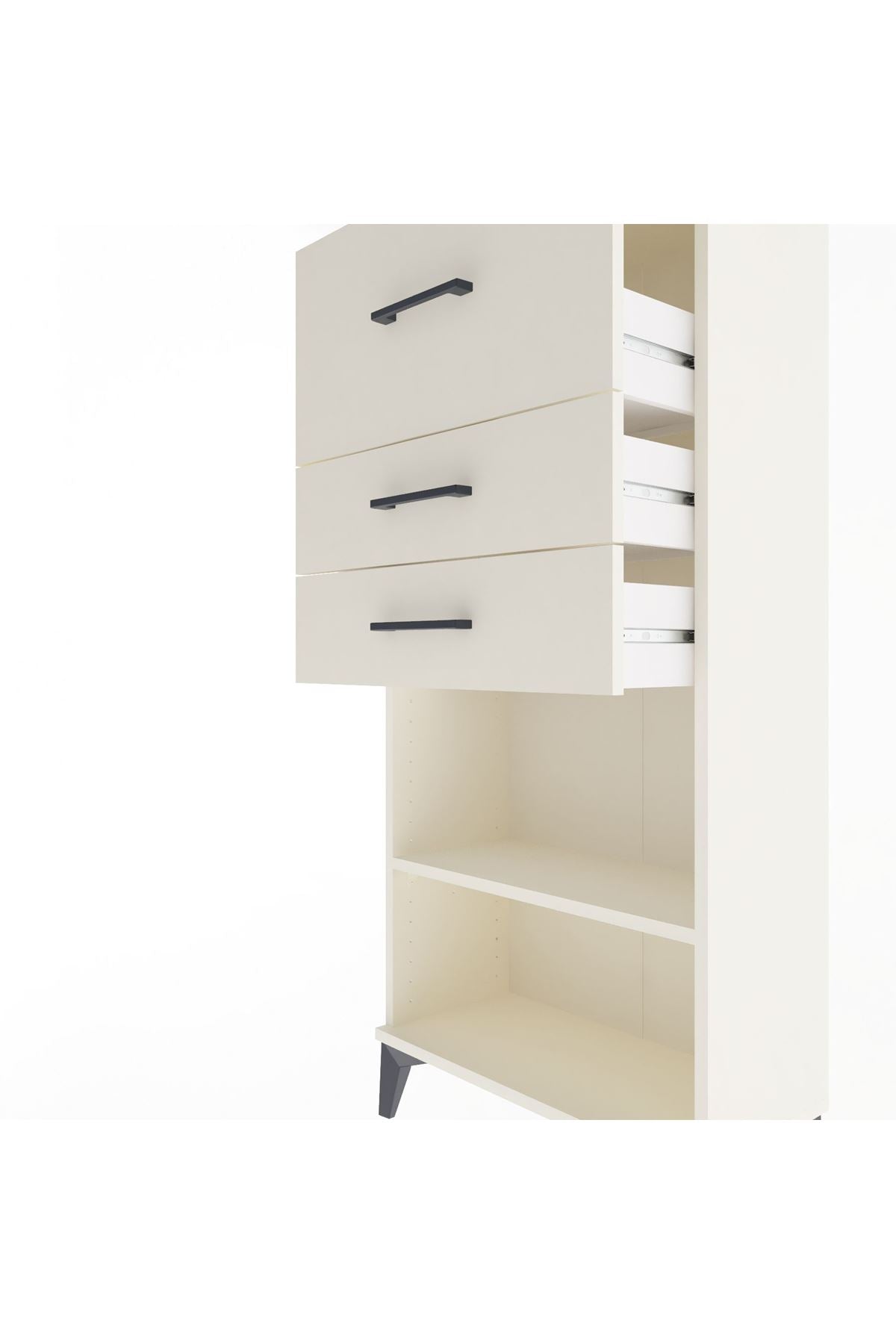 Arges Dolap Tek Raflı 3 Çekmeceli 60x30x134 Aytaşı-Aytaşı