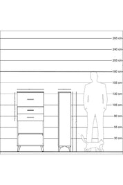 Arges Dolap Tek Raflı 3 Çekmeceli 60x30x134 Aytaşı-Aytaşı