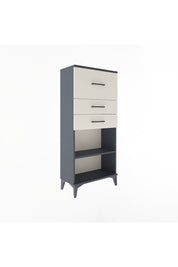 Arges Dolap Tek Raflı 3 Çekmeceli 60x30x134 Antrasit-Aytaşı
