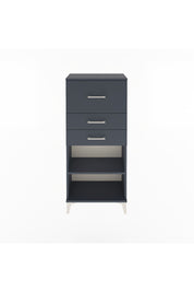 Arges Dolap Tek Raflı 3 Çekmeceli 60x30x134 Antrasit-Antrasit