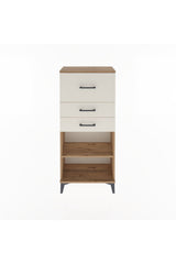 Arges Dolap Tek Raflı 3 Çekmeceli 60x30x134