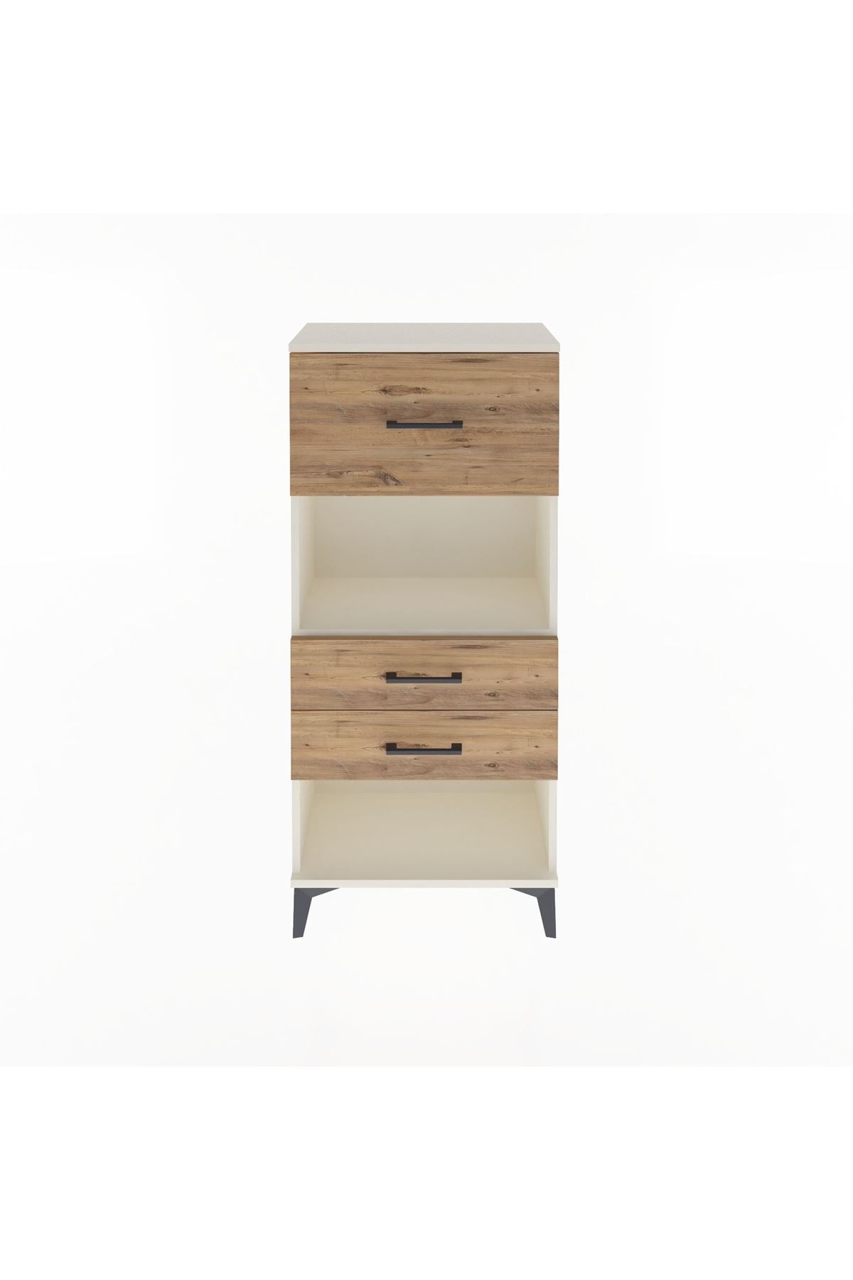 Arges Dolap Tek Raflı 3 Çekmeceli 60x30x134 Aytaşı-Çam