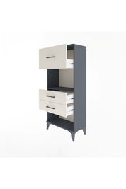 Arges Dolap Tek Raflı 3 Çekmeceli 60x30x134 Antrasit-Aytaşı