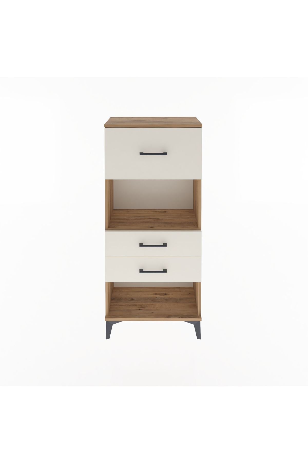 Arges Dolap Tek Raflı 3 Çekmeceli 60x30x134 Çam-Aytaşı