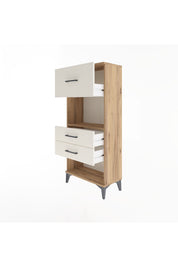 Arges Dolap Tek Raflı 3 Çekmeceli 60x30x134 Çam-Aytaşı