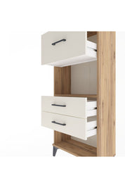 Arges Dolap Tek Raflı 3 Çekmeceli 60x30x134 Çam-Aytaşı