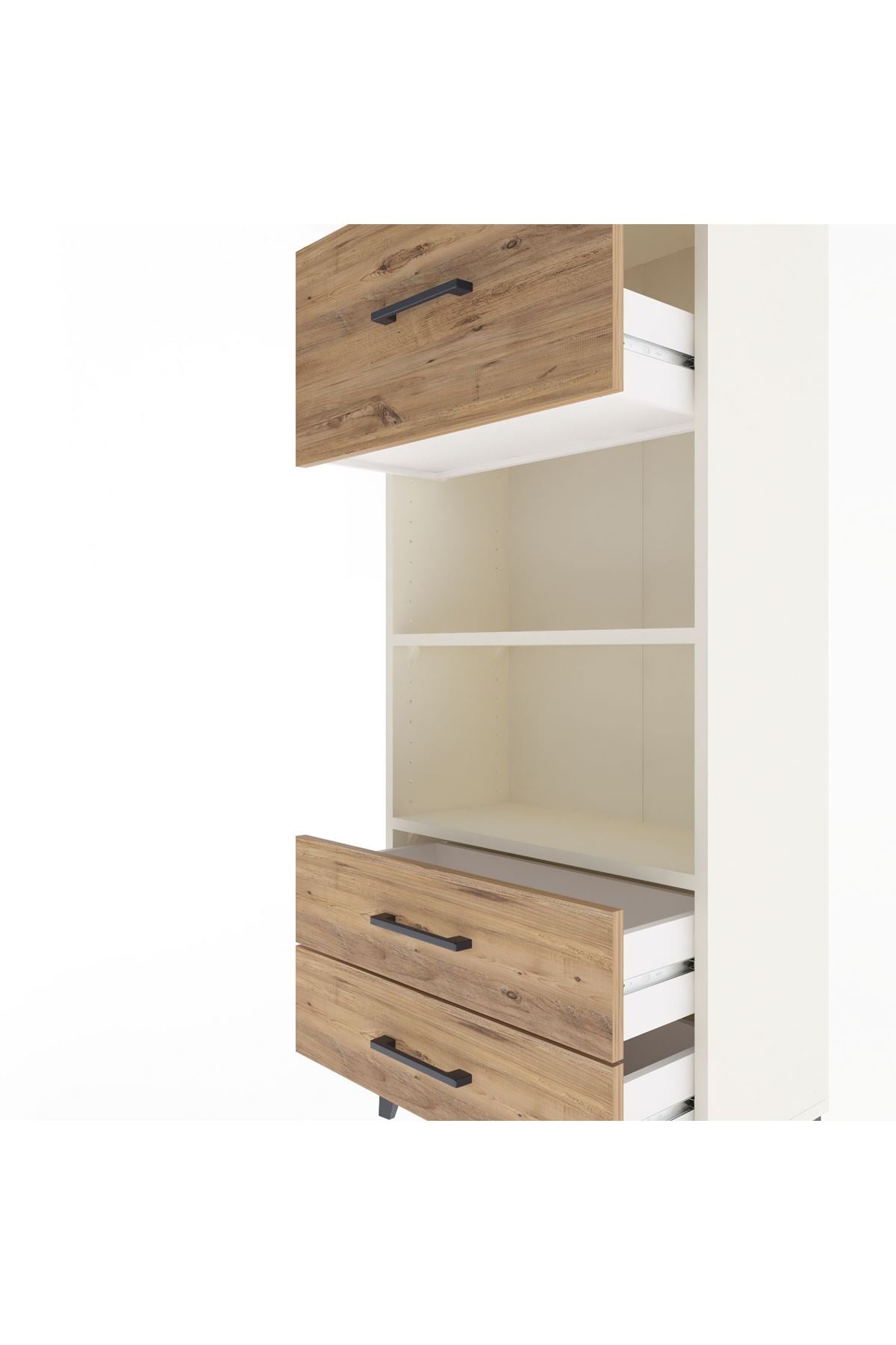 Arges Dolap 2 Raflı 3 Çekmeceli 60x30x134 Aytaşı-Çam