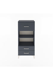 Arges Dolap 2 Raflı 3 Çekmeceli 60x30x134 Antrasit-Antrasit