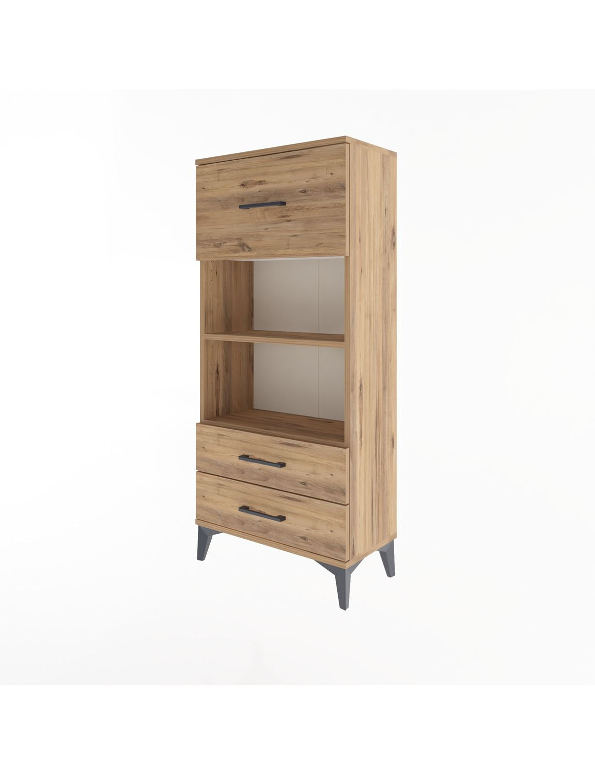 Arges Dolap 2 Raflı 3 Çekmeceli 60x30x134 - S17M026V9A