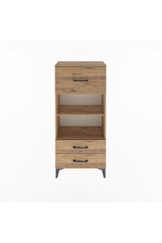 Arges Dolap 2 Raflı 3 Çekmeceli 60x30x134 Çam-Çam