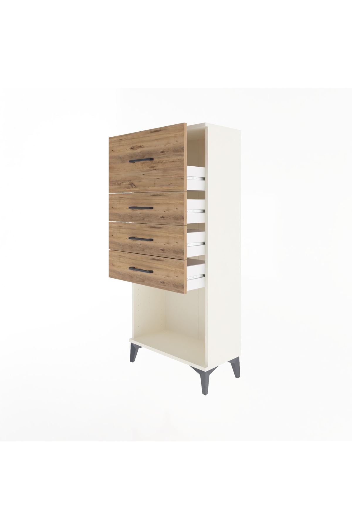 Arges Dolap 4 Çekmeceli 60x30x134 Aytaşı-Çam