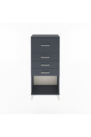 Arges Dolap 4 Çekmeceli 60x30x134 Antrasit-Antrasit