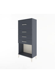 Arges Dolap 4 Çekmeceli 60x30x134 Antrasit-Antrasit