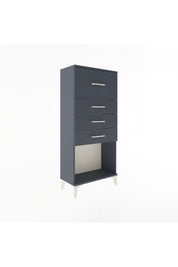 Arges Dolap 4 Çekmeceli 60x30x134 Antrasit-Antrasit