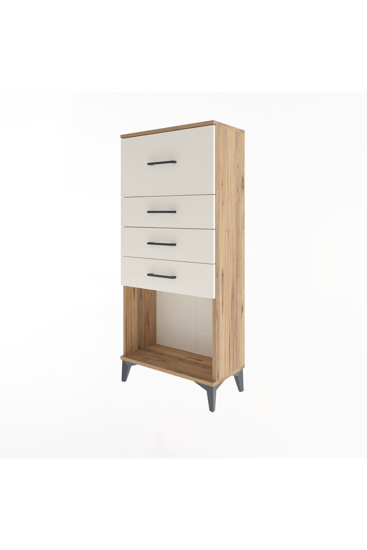 Arges Dolap 4 Çekmeceli 60x30x134 Çam-Aytaşı