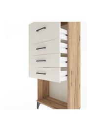 Arges Dolap 4 Çekmeceli 60x30x134 Çam-Aytaşı