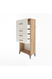 Arges Dolap 4 Çekmeceli 60x30x134 Çam-Aytaşı