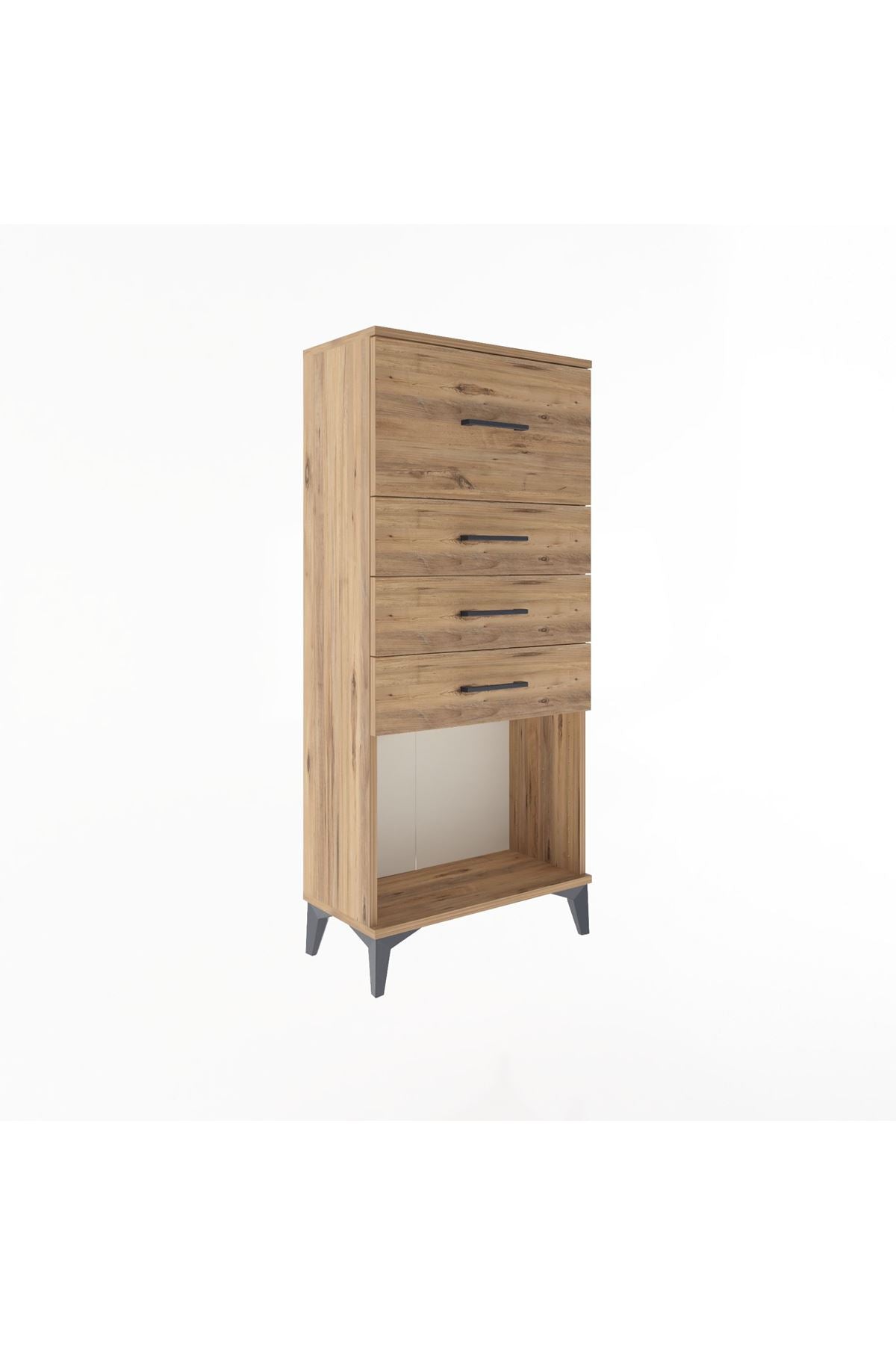 Arges Dolap 4 Çekmeceli 60x30x134 Çam-Çam