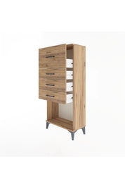 Arges Dolap 4 Çekmeceli 60x30x134 Çam-Çam