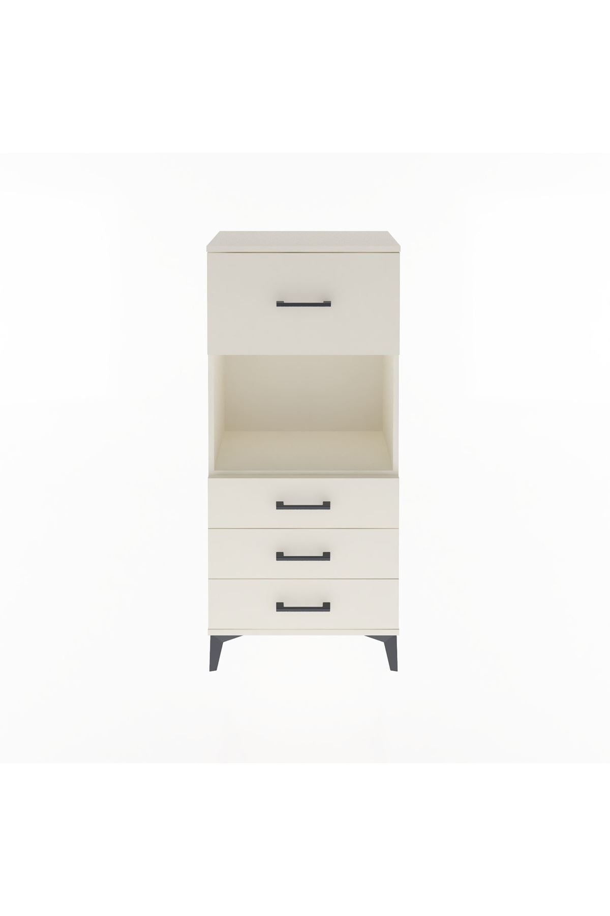 Arges Dolap Tek Raflı 4 Çekmeceli 60x30x134 Aytaşı-Aytaşı