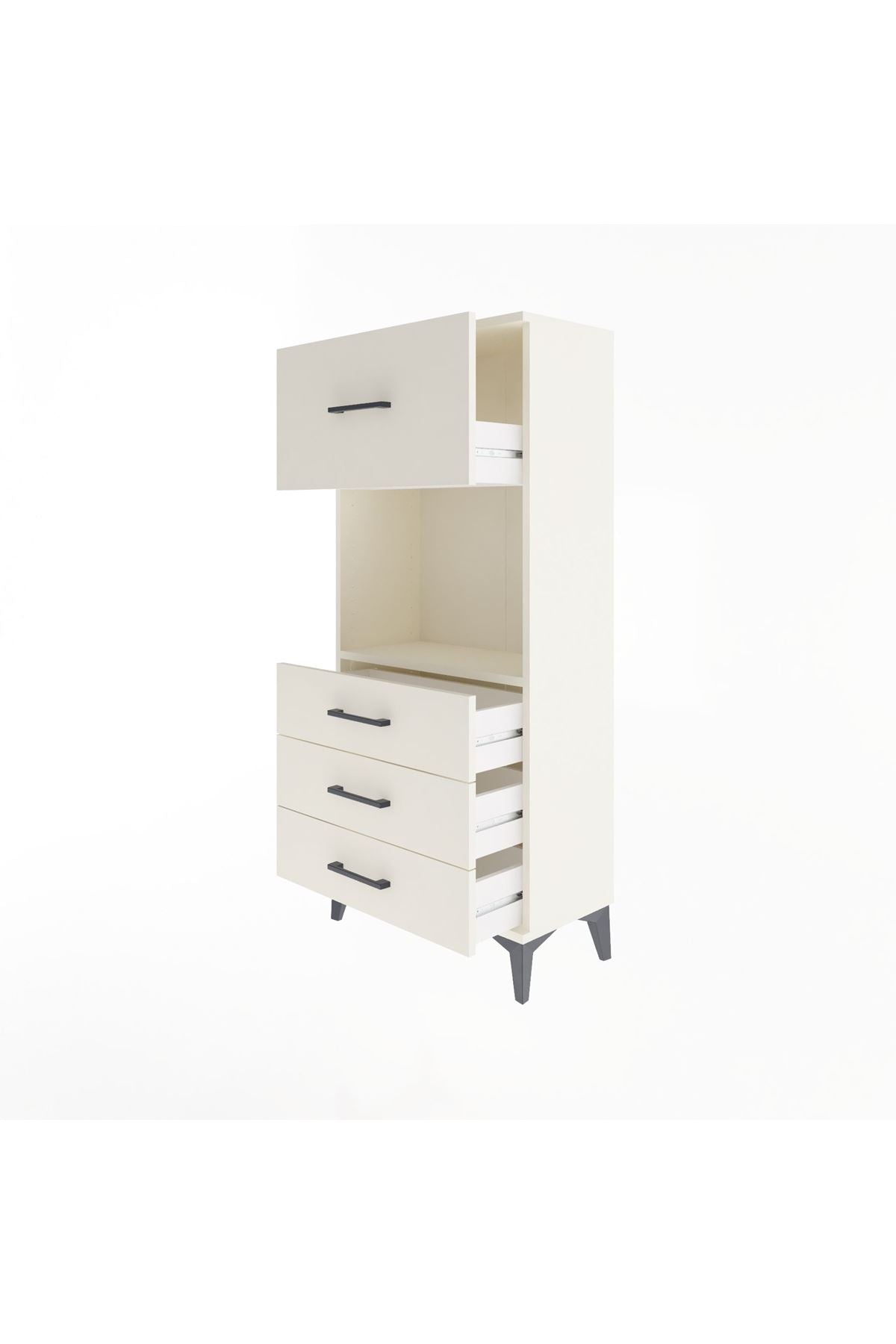 Arges Dolap Tek Raflı 4 Çekmeceli 60x30x134 Aytaşı-Aytaşı