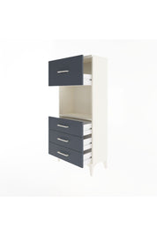 Arges Dolap Tek Raflı 4 Çekmeceli 60x30x134 Aytaşı-Antrasit