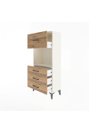 Arges Dolap Tek Raflı 4 Çekmeceli 60x30x134 Aytaşı-Çam