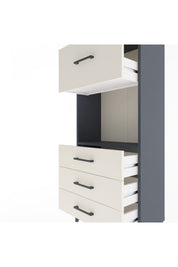 Arges Dolap Tek Raflı 4 Çekmeceli 60x30x134 Antrasit-Aytaşı