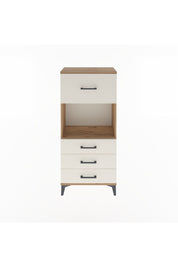 Arges Dolap Tek Raflı 4 Çekmeceli 60x30x134 Çam-Aytaşı