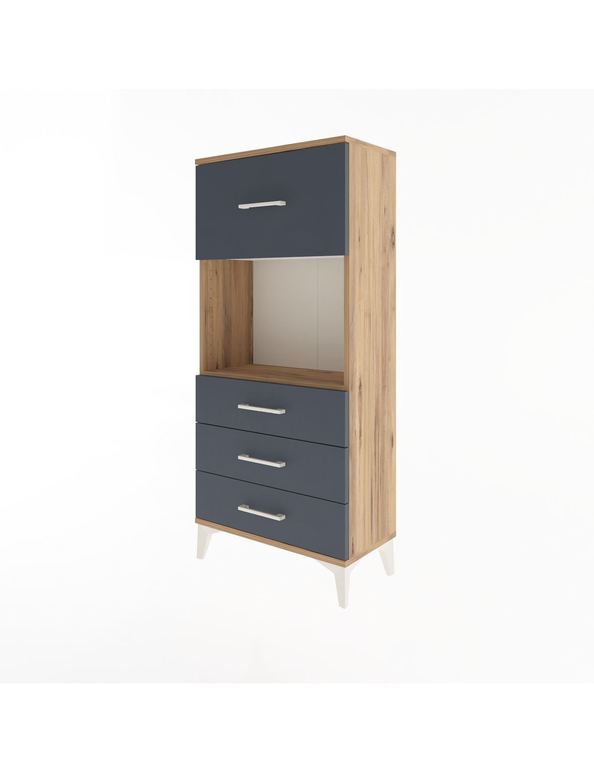 Arges Dolap Tek Raflı 4 Çekmeceli 60x30x134 - S17M028V8A
