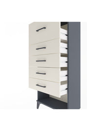 Arges Dolap 5 Çekmeceli 60x30x134 Antrasit-Aytaşı