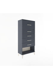 Arges Dolap 5 Çekmeceli 60x30x134 Antrasit-Antrasit