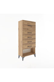 Arges Dolap 5 Çekmeceli 60x30x134 Çam-Çam