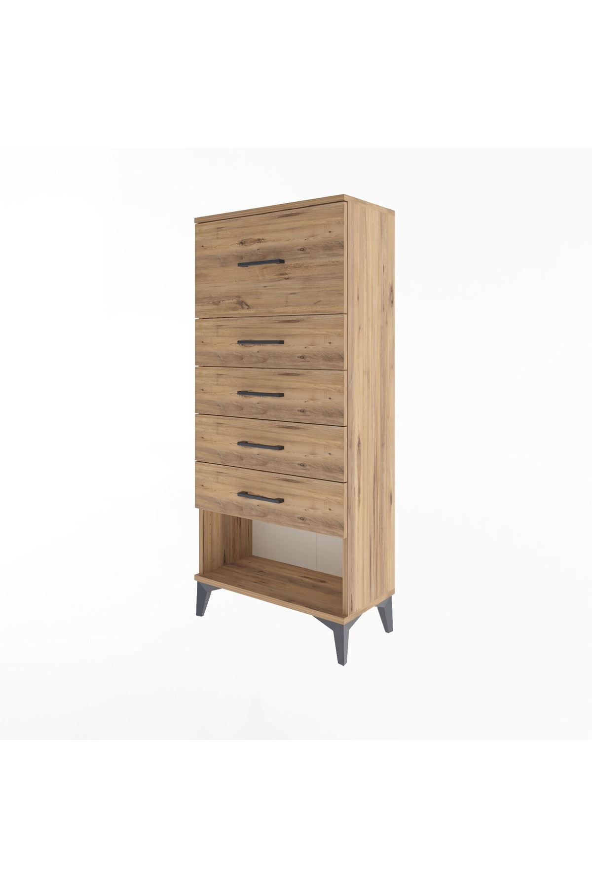 Arges Dolap 5 Çekmeceli 60x30x134 Çam-Çam