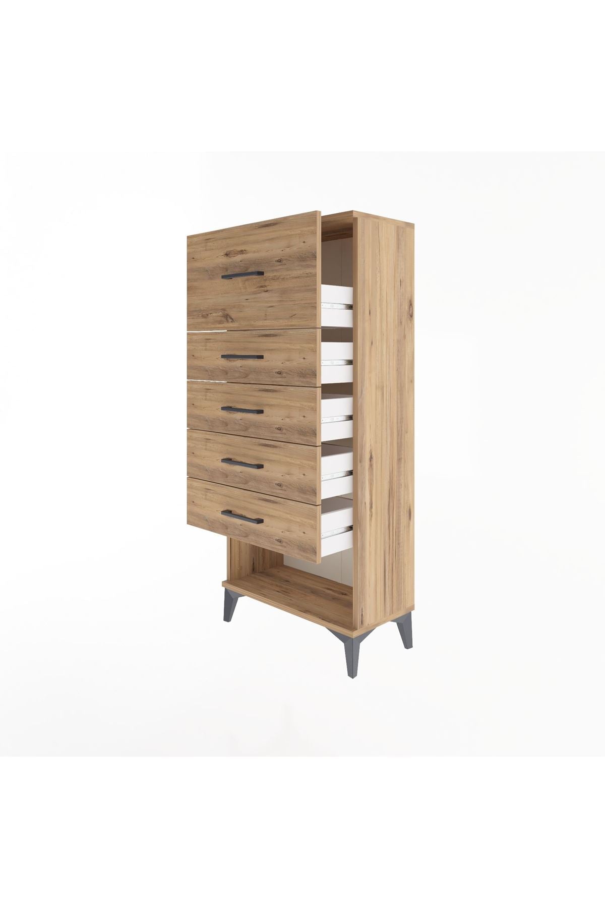 Arges Dolap 5 Çekmeceli 60x30x134 Çam-Çam