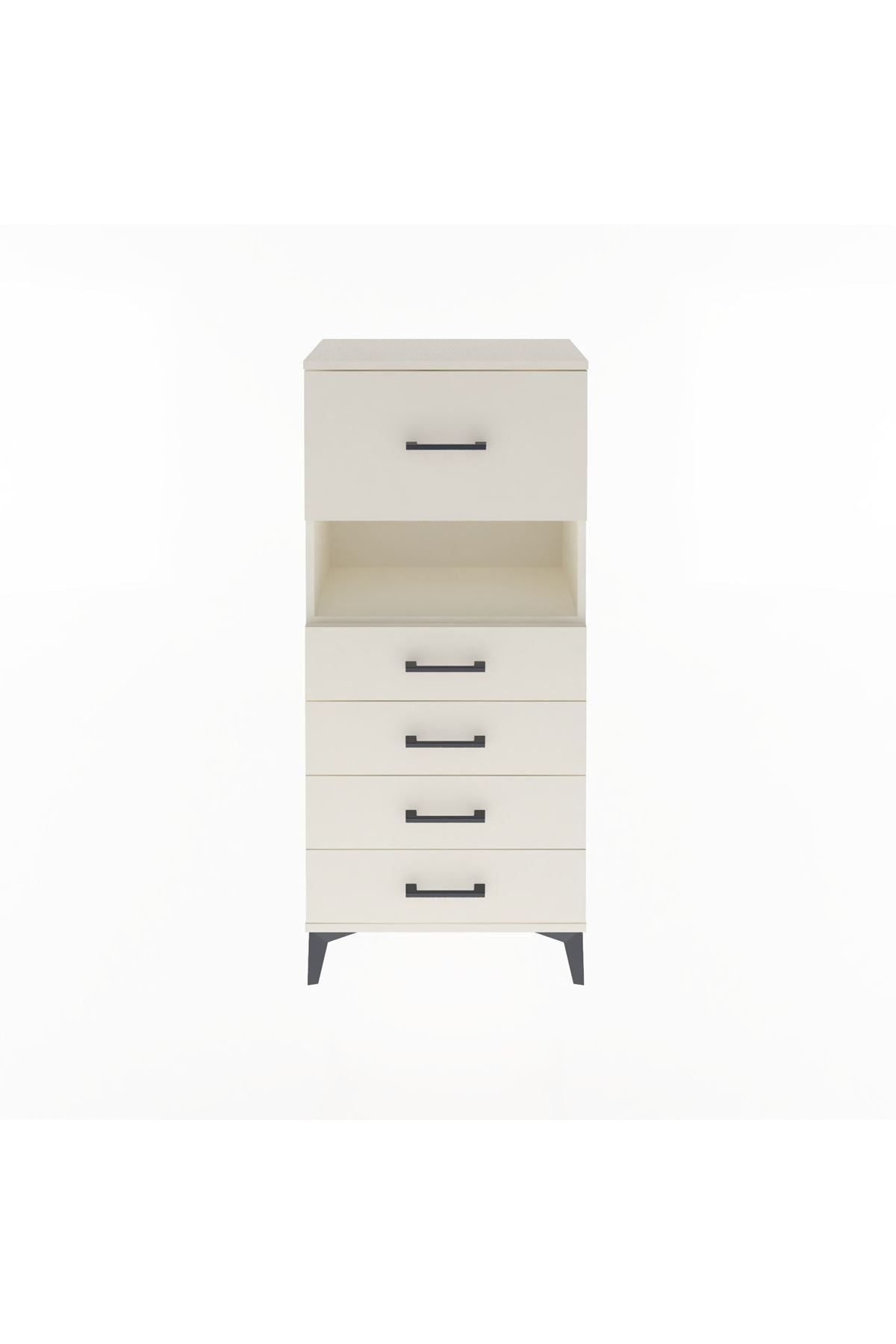 Arges Dolap Tek Raflı 5 Çekmeceli 60x30x134 Aytaşı-Aytaşı