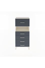 Arges Dolap Tek Raflı 5 Çekmeceli 60x30x134 Aytaşı-Antrasit