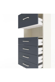 Arges Dolap Tek Raflı 5 Çekmeceli 60x30x134 Aytaşı-Antrasit