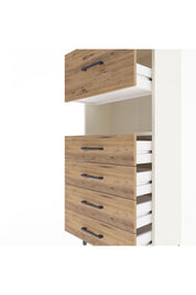 Arges Dolap Tek Raflı 5 Çekmeceli 60x30x134 Aytaşı-Çam