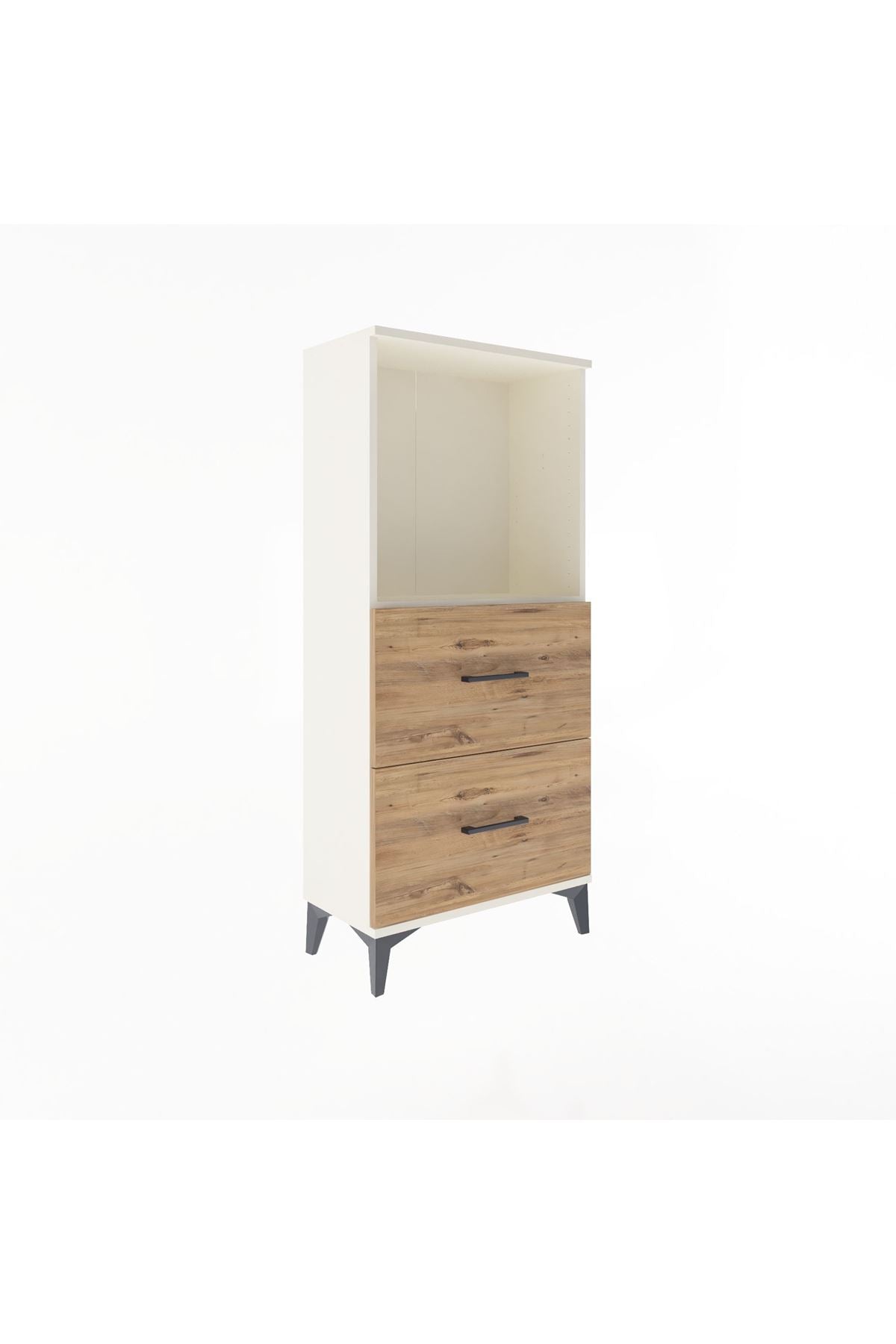 Arges Dolap Tek Raflı 2 Çekmeceli 60x30x134 Aytaşı-Çam