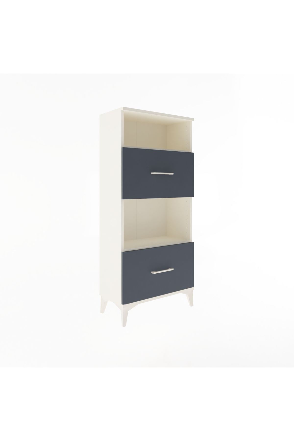 Arges Dolap 2 Raflı 2 Çekmeceli 60x30x134 Aytaşı-Antrasit