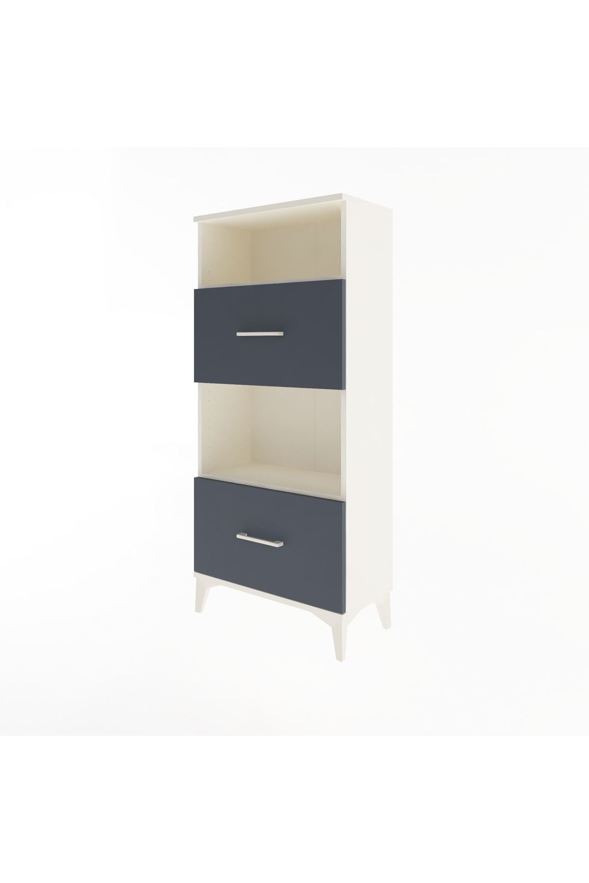 Arges Dolap 2 Raflı 2 Çekmeceli 60x30x134 Aytaşı-Antrasit