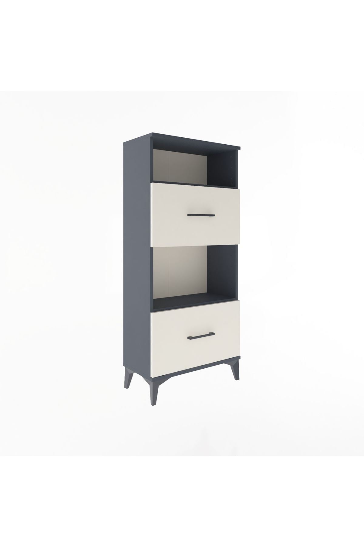 Arges Dolap 2 Raflı 2 Çekmeceli 60x30x134 - S17M032V4A