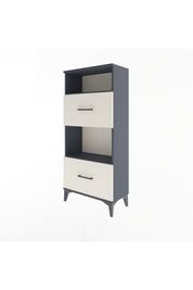Arges Dolap 2 Raflı 2 Çekmeceli 60x30x134 Antrasit-Aytaşı