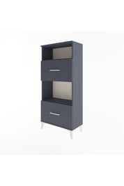 Arges Dolap 2 Raflı 2 Çekmeceli 60x30x134 Antrasit-Antrasit