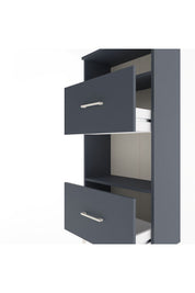 Arges Dolap 2 Raflı 2 Çekmeceli 60x30x134 Antrasit-Antrasit